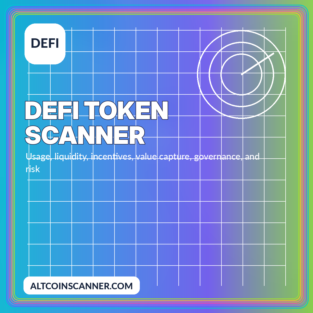 Neon DeFi Token Scanner typography card