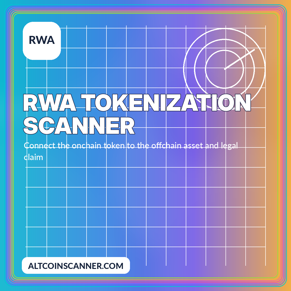 Neon RWA Tokenization Scanner typography card
